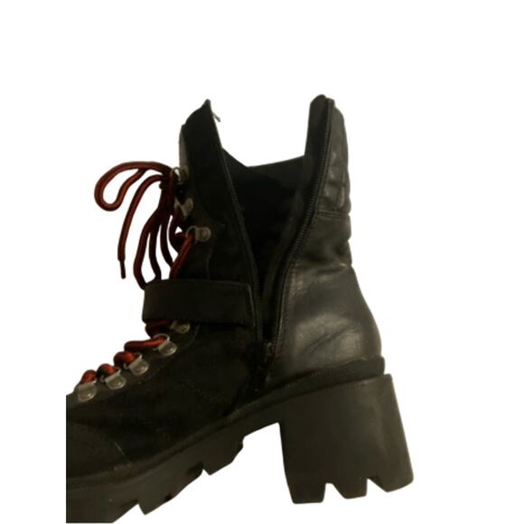 Grunge Combat Moto Boots Lust For Life LL-GILD Size 10M - Picture 3 of 9
